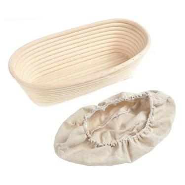 Imagem de Cesta para Fermentar Pan Ovalada 25x15x8,5 cm con Forro de Ratán - Mar