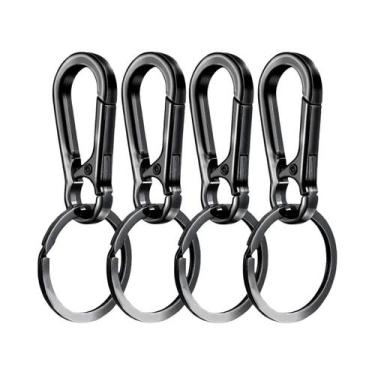 Imagem de Chaveiro De Metal Com Mosquetão 4 Peças, Organizador De Chaves Para Ca