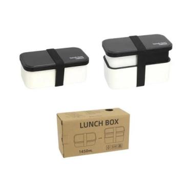 Imagem de Marmita Empilhável Para Adultos Com Conjunto De Talheres Removíveis E 