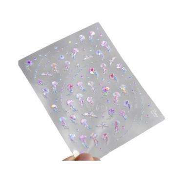 Imagem de Adesivos Decorativos Para Unhas Em Forma De Bolha De Gato Brilhante 5D