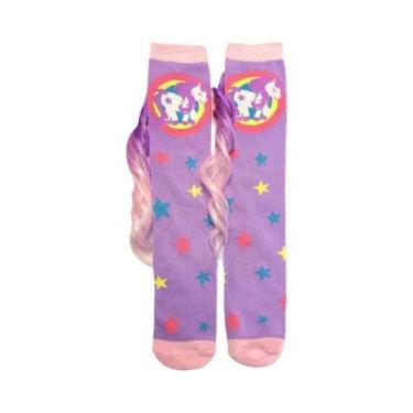 Imagem de Meias Femininas De Unicórnio Com Pelo Longo, Novidade Fofa De Animais,
