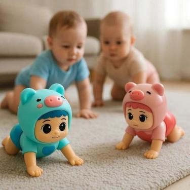 Imagem de Boneca Musical Porquinha Canta Dança Luz Som Brinquedo Infantil Menina