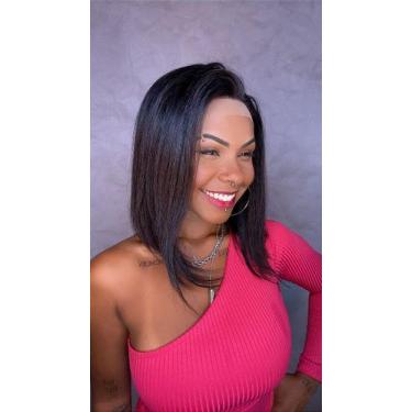 Imagem de Peruca Lace Front Cabelo Humano Karina 150 - Cabelo Indiano, 35 cm, De