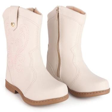 Imagem de Bota Infantil FemininaTexana Menina Country Cano Médio Detalhes Bordad