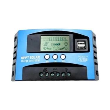 Imagem de Controlador de Carga Solar MPPT 30A/50A/80A/100A com Display LCD 12V/2