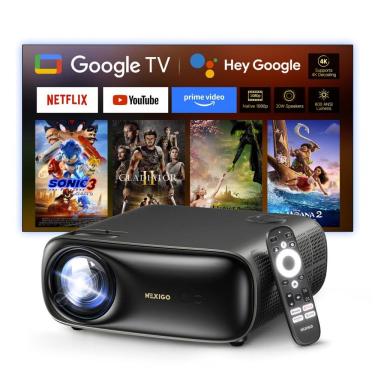 Imagem de Projetor NexiGo PJ40 Pro Google TV branco Full HD 1080p 800 ANSI AI imagem HDR HLG Wi-Fi Bluetooth HDMI USB 110V