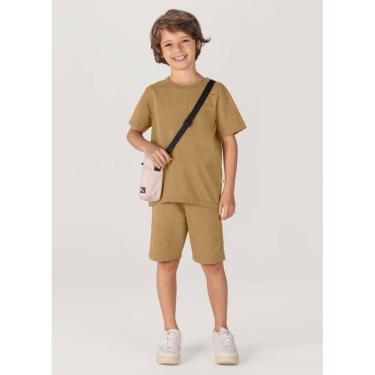 Imagem de Camiseta infantil menino em meia malha Brandili Marrom