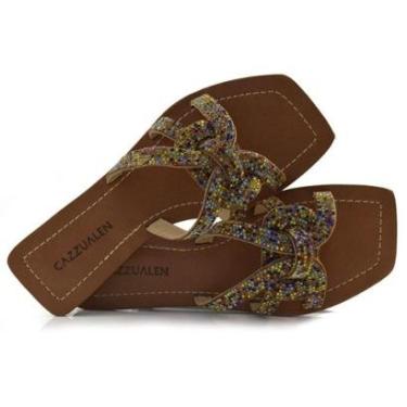 Imagem de Sandália Rasteira Feminina Cazzualen 8045/9000-Feminino