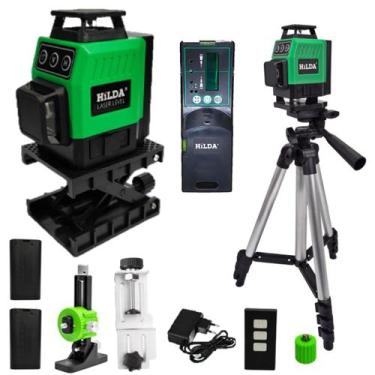 Imagem de Nível A Laser 12 Linhas 2 Baterias, Receptor De Linha A Laser, Tripé D