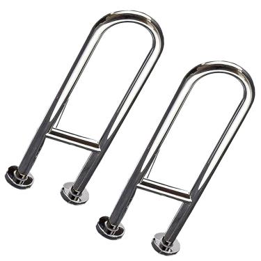 Imagem de Barra de Apoio em U 60cm Kit 2 Uni Banheiro Box Seguranca Idoso Cadeirante Gestante Lavabo Hospital Casa de Repouso