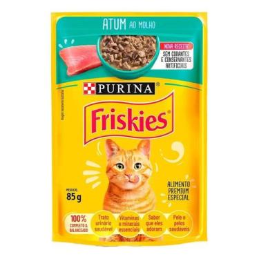 Imagem de Ração Úmida Friskies Ao Molho para Gato Adulto Sabor Atum 85 - Congrat