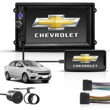 Imagem de Kit Central Multimidia 2 Din Mp5 Bt Espelha Chevrolet Prisma - First O