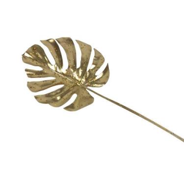 Imagem de Enfeite Decorativo Galho Palmeira 68cm - Niazitex, OURO