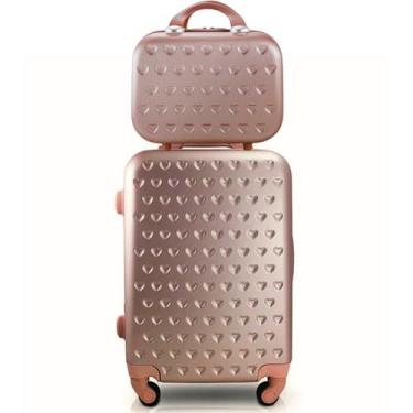 Imagem de Mala de Viagem Bordo Pequena Rígida  ABS 10 KG Aprovado ANAC Rodinhas 