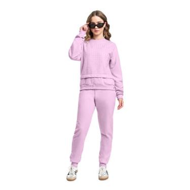 Imagem de Conjunto Juvenil em Moletom com Strass Gloss, Rosa