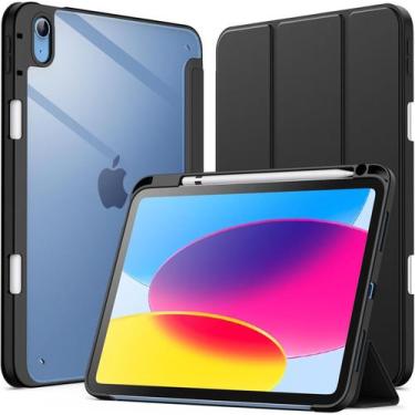 Imagem de Capa Compatível iPad A16 11ª 10ª Geração 2025 a 2022 com Porta Pencil,