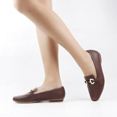 Imagem de Sapatilha Mocassim Loafer Couro - USAFLEX, Pinhao, 35
