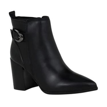Imagem de Bota Bottero 360301 Feminino Preto em couro cano baixo saltinho, 39
