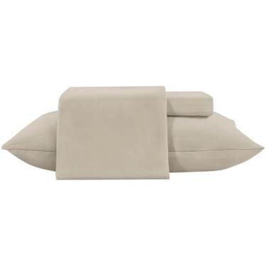 Imagem de Jogo de cama casal 04 peças toque de seda-ternille - JOLITEX, Bege, Ca