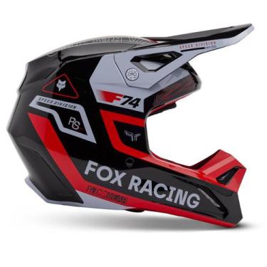 Imagem de Capacete Moto Cross Trilha Off Road Fox Mx V1 Spec Vermelho, Vermelho 