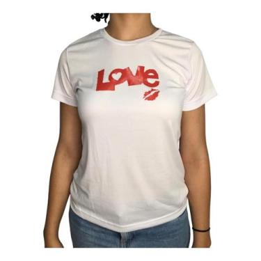 Imagem de Camiseta Feminina Dry Fit Manga Curta Estampa Nayre Modas BRANCO M, Br