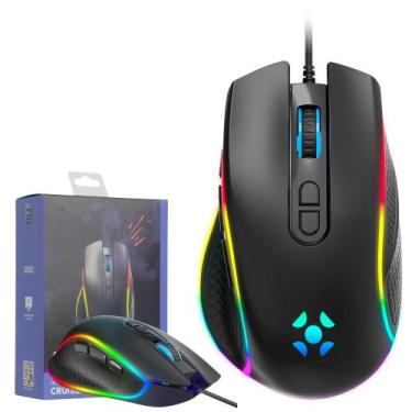 Imagem de Mouse Gamer Fortrek Cruiser Com Iluminação Rgb Rainbow Até  12000 DPI 