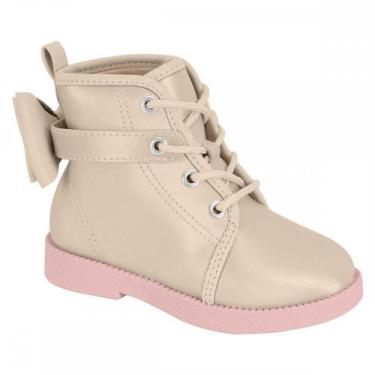 Imagem de Bota Molekinha 2184.100 Coturno Infantil, Bege, 21