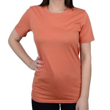 Imagem de Camiseta Feminina Basico.Com Ultraleve Marrom Telha - 102101, P