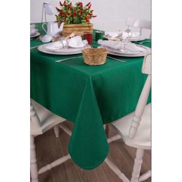 Imagem de Toalha de Mesa Retangular em Oxford Verde Bandeira, 1,40 x 2,50