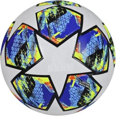 Imagem de Bola de futebol tamanho 5 azul em couro PU durável - Marca Própria
