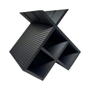 Imagem de Porta Vinho Organizador 3 Garrafas e 4 Taças Design Decorativo Preto IB3D