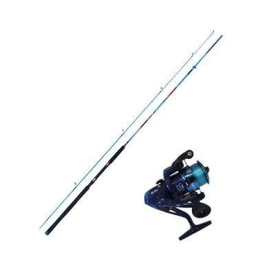 Imagem de Vara de Pesca 1,68 m com Molinete 200 m Plusfish Azul