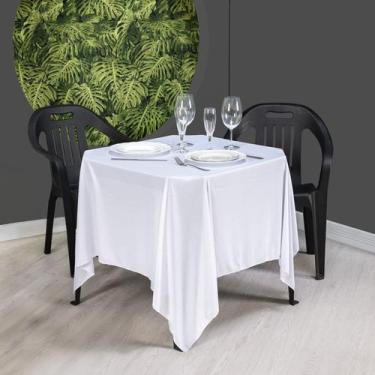 Imagem de Kit 20 Toalhas Mesa Quadrada 1,50m Helanca para Buffet Restaurante Fes