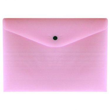Imagem de Envelope plástico com botão A4 - Linho Serena - rosa pastel - 0012.WP 