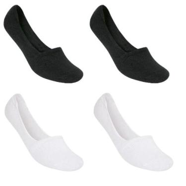 Imagem de Kit 4 Pares Meia Sapatilha Invisível Masculina Selene 8760, 39-42, Pre