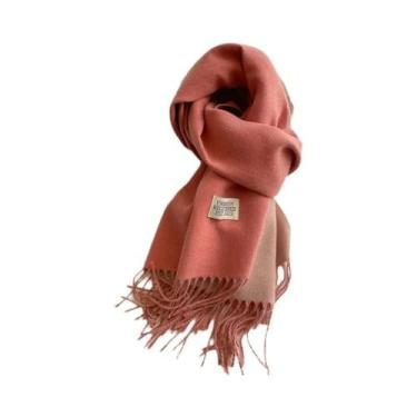 Imagem de Cachecol Feminino De Caxemira Quente Para Inverno, Estilo Coreano, Tri
