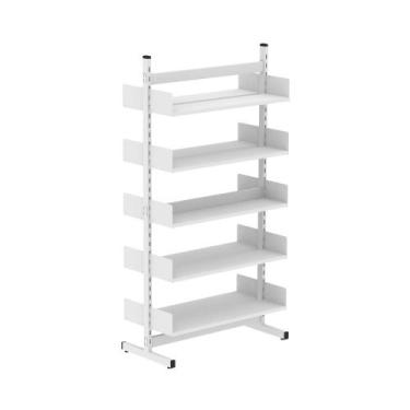 Imagem de Estante Para Biblioteca Dupla Pandin 2,00 m Branco