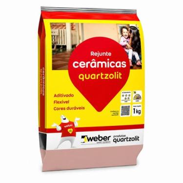 Imagem de Kit 15kg Rejunte Cerâmicas Flexível Piso Parede Quartzolit, Marrom Tab