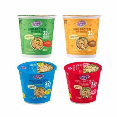 Imagem de Kit Macarrão De Konjac Instantâneo 32g Proteína Sabores Sortidos Cup D