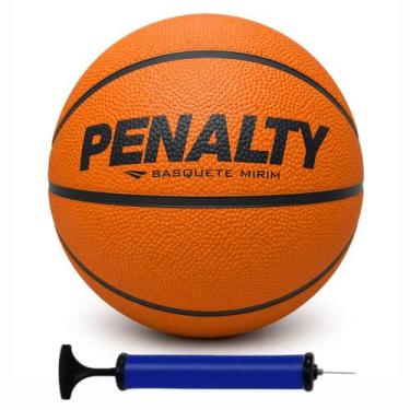 Imagem de Bola Basquete Penalty Playoff Mirim + Bomba De Ar, Laranja