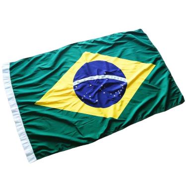 Imagem de Bandeira Brasil Verde e Amarelo 1,30 X 0,90 Cm-Masculino