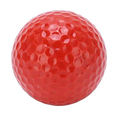 Imagem de Bolas de prática de golfe, 2 camadas de bolas elásticas coloridas para golfe, bolas flutuantes profissionais para treino de golfe multiuso para treinamento de golfe interno ou externo, prática de golfe no porão e no quintal (vermelhas)