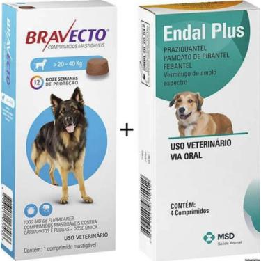 Bravecto 20 a 40 kg Cães 1000mg