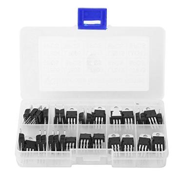 Imagem de 60pcs 10 valores TO-220 Power Transistor Assortment Triode Voltage Regulator Stabilizer Kit Set (L7805CV / L7806 / L7809 / L7812 / L7815 / L7824 / L7905 / L7912 / L7915 / LM317t) com caixa de armazenamento de plástico