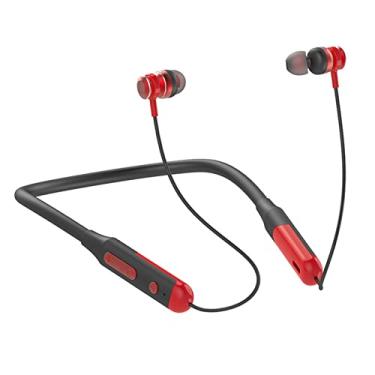 Imagem de Fone de ouvido Bluetooth sem fio com som estéreo magnético verdadeiro fone de ouvido esportivo sem fio para dirigir fones de ouvido de academia - vermelho