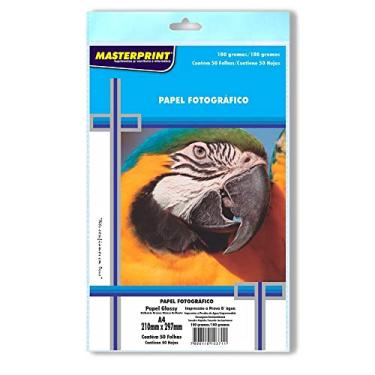 Imagem de PAPEL FOTOGRÁFICO GLOSSY 180G A4 COM 50 FOLHAS - MASTERPRINT