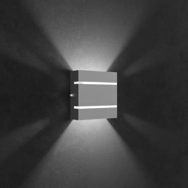 Imagem de Arandela 2 Fachos C/2 Frisos 12 X 12 X 4CM P/1 lâmpada G9 Branca Ref.2219 – All Lux All Lux