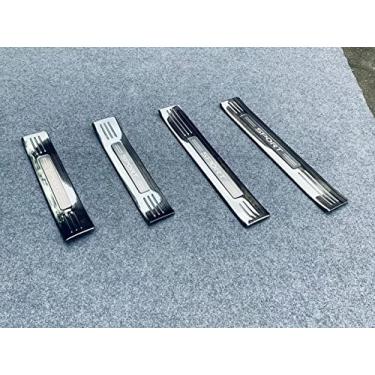 Imagem de GZBFTDH Proteção de Peitoril Soleira da Porta, para Toyota Highlander 2021 2022 Carro Acessórios, Aço Inoxidável Kick Plate Guard de Pedal de Limiar Protetor, Peças para Automóveis