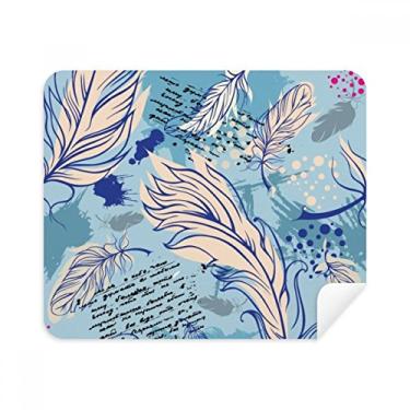 Imagem de Pano de limpeza Feather Water Ocean Dot Letter Cleaner, 2 peças, tecido de camurça