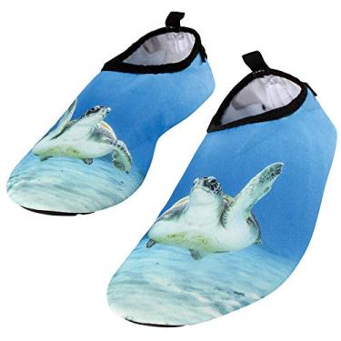 Imagem de Hudson Baby Unisex-Child Water Shoes for Sports, Yoga, Beach and Outdoors, Kids and -Adult Sea Turtle, 5 Kids
